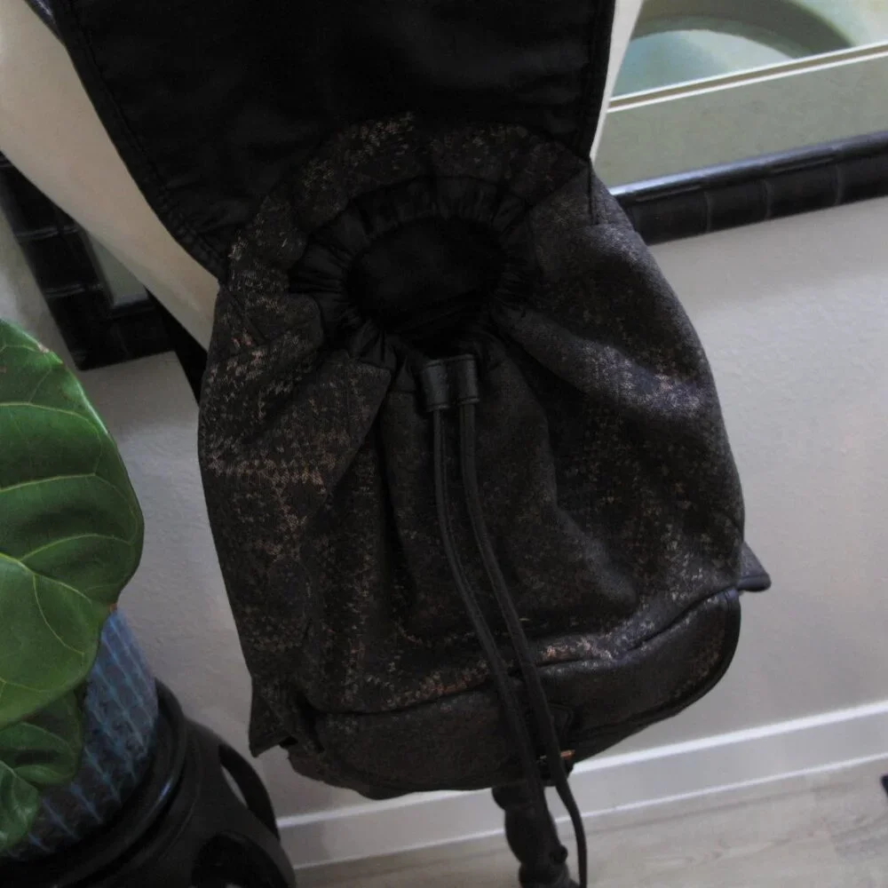 MOSSIMO Black Canvas Printed Backpack